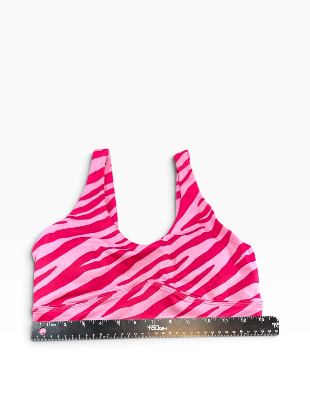 Wilo The Label Pink Zebra Stripe Women's Sports Bra and Leggings Set L - Picture 7 of 14